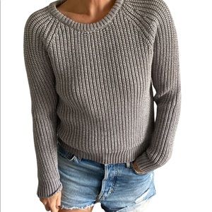 FOREVER 21: Grey cable knit sweater